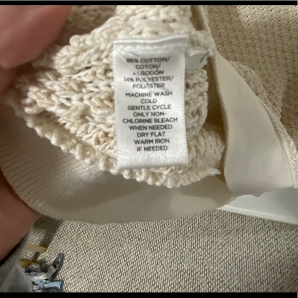 Lou & Grey Cream Knit Sweater Women’s LARGE - Picture 3 of 6